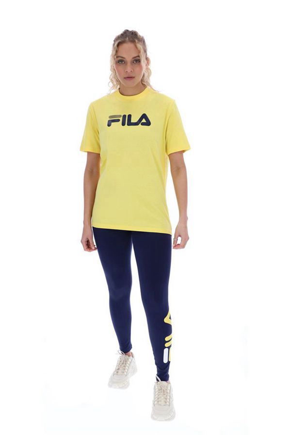 Fila Eagle Women's T-Shirts - Gold/Navy/Olive,NZ 205-62549